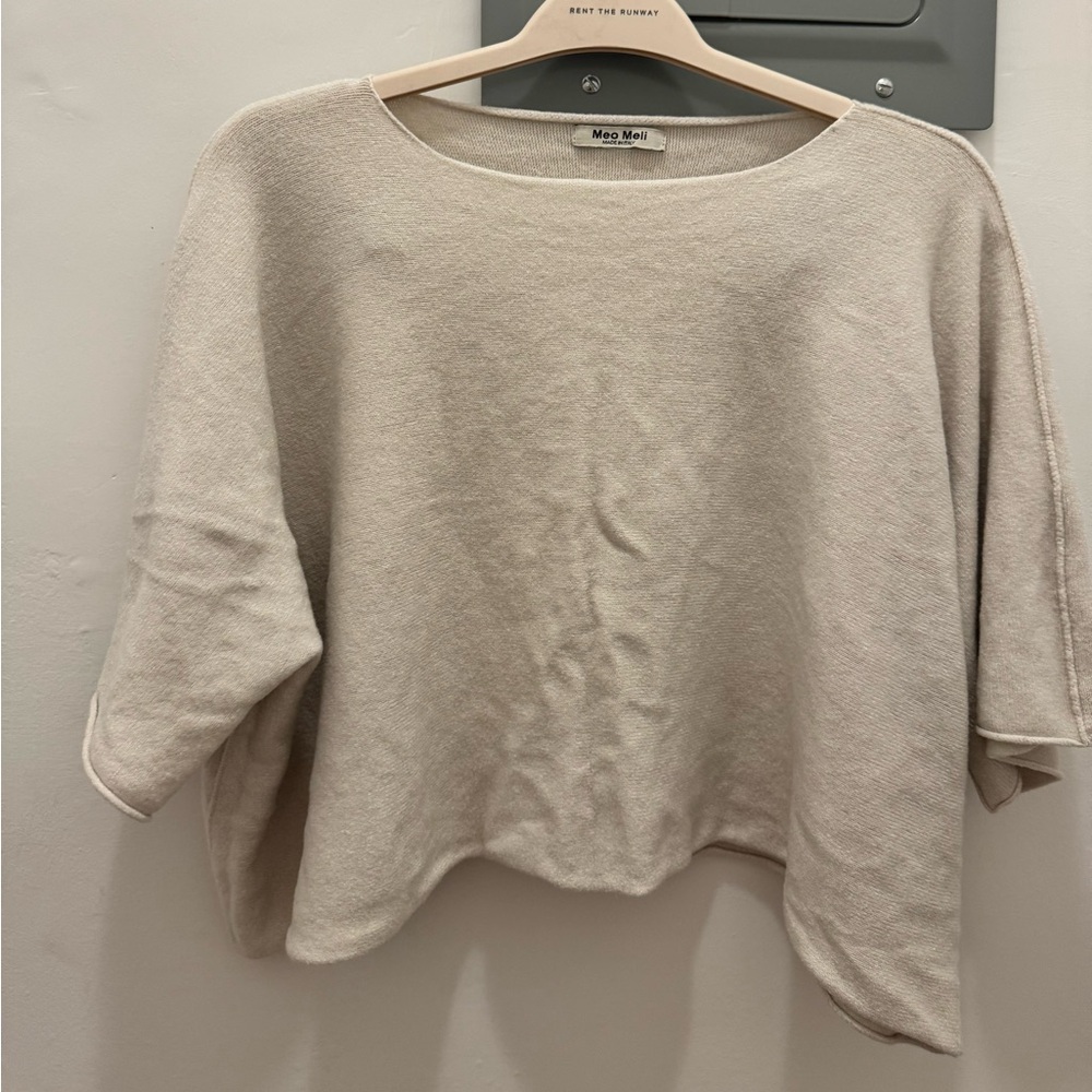 Meo Meli Boxy Cream Knit Sweater